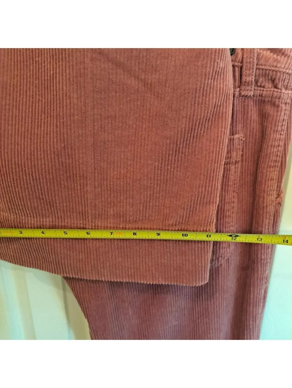 Oversized Pockets Wide Legged Corduroy Rose Size 12